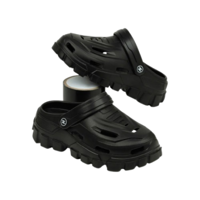 Dép Sục Đế Cao 5cm S12 Wave Đen
