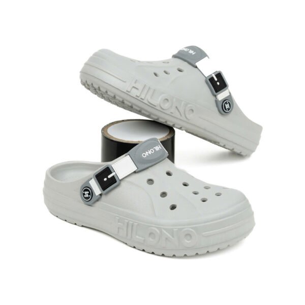 HS13-Xám Dép Sục Nam Nữ Nhẹ Êm Chân Đế Cao 3cm S13 Classic